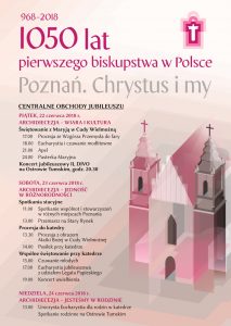 01c PROGRAM OBCHODÓW  plakat Jubileusz 1050 biskupstwa w Polsce